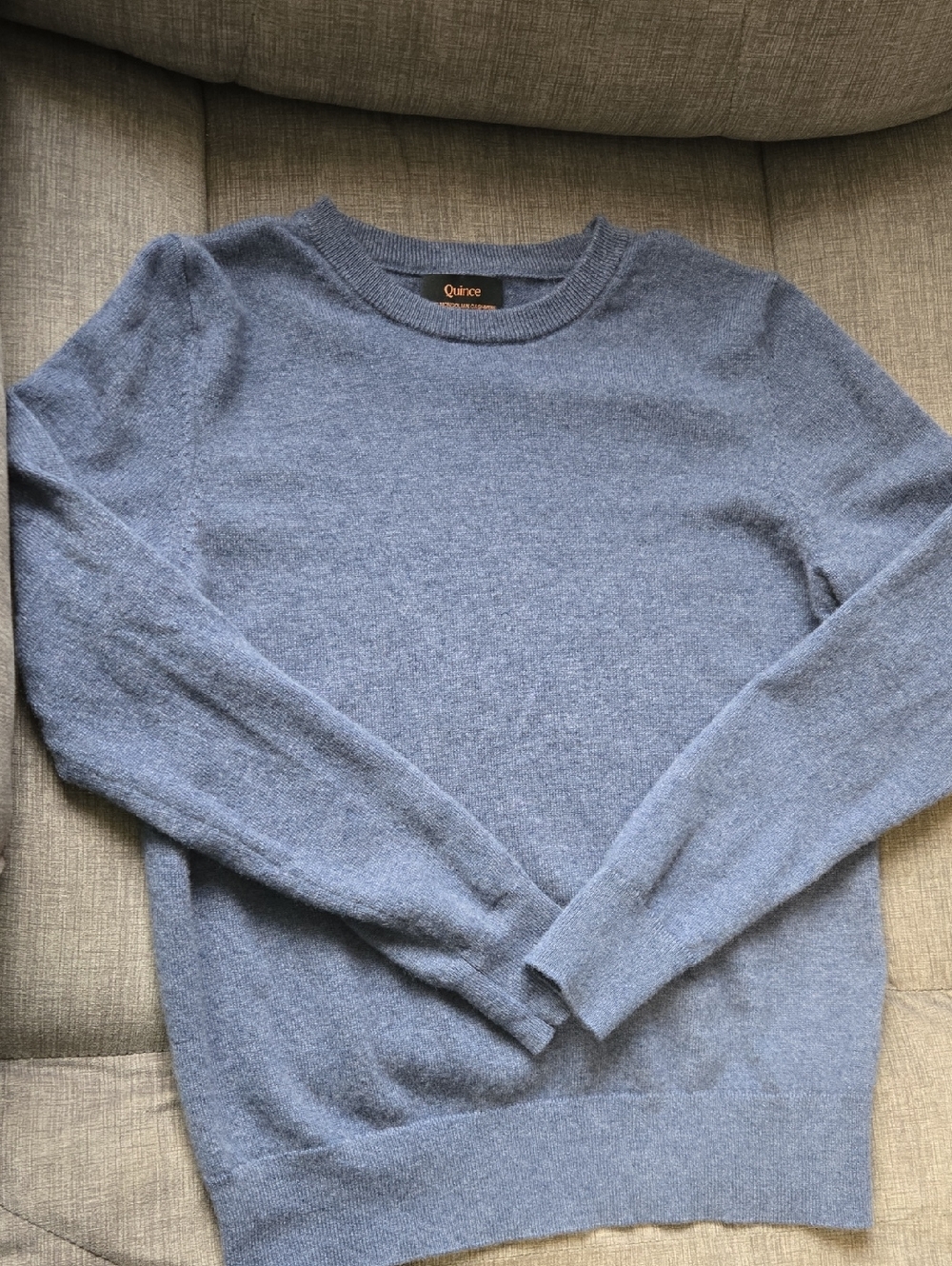 Quince Women's Crewneck Sweater in Dusty Blue
